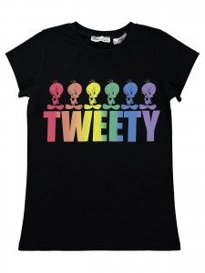 Tweety Girls Παιδικό T-Shirt 10-13 Χρονών Μαύρο