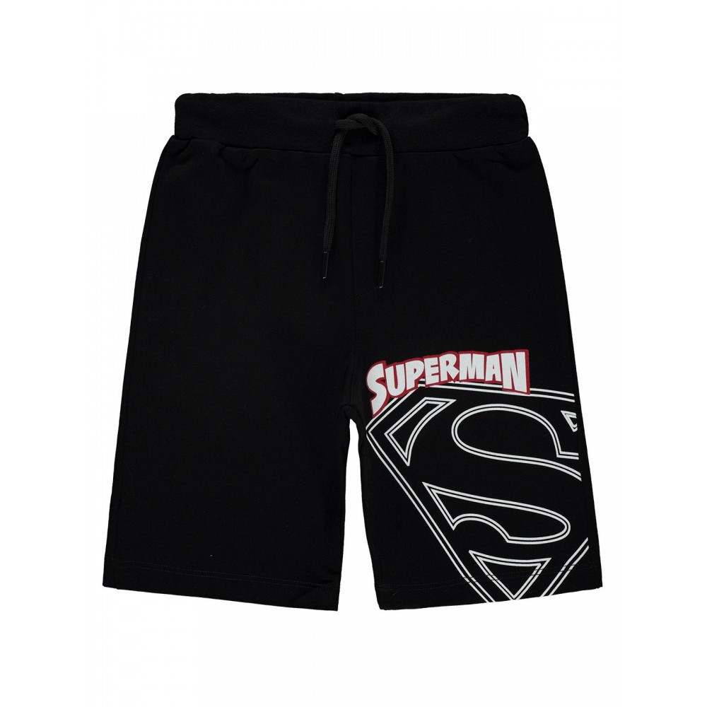Superman Boys Παιδικό Σορτς 6-9 Χρονών Μαύρο