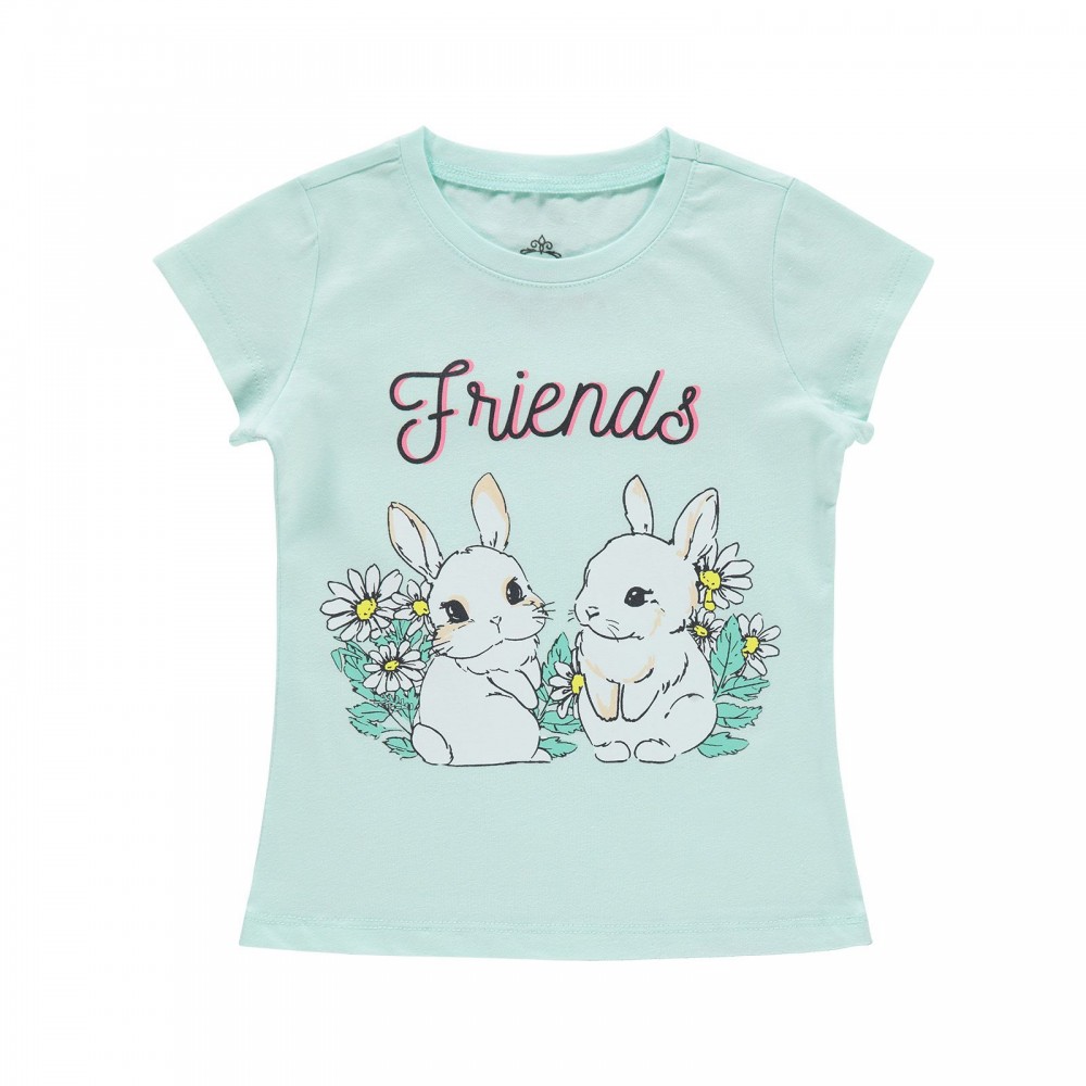 Civil Girls Παιδικό T-Shirt 2-5 Χρονών Πράσινο Νερού