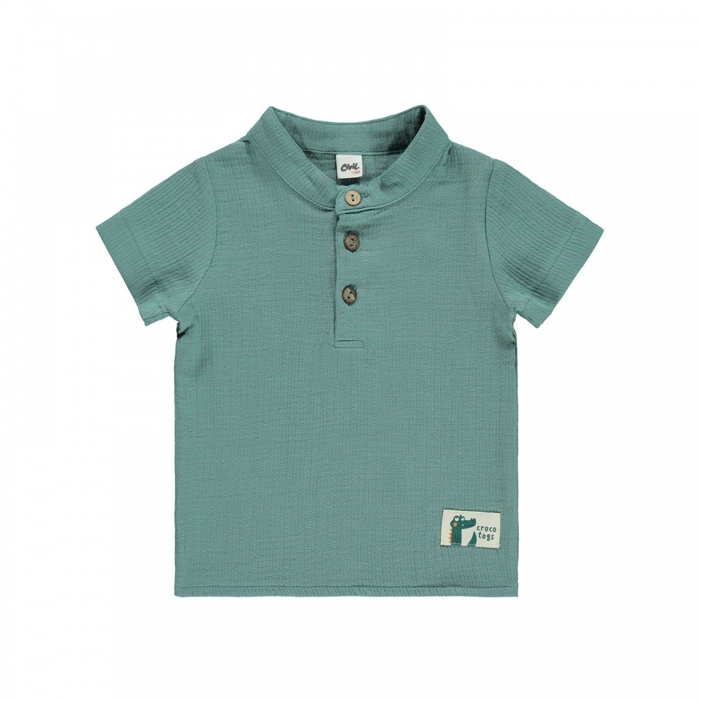 Civil Baby Boy Βρεφικό T-Shirt 6-18 Μηνών Πράσινο Νερού