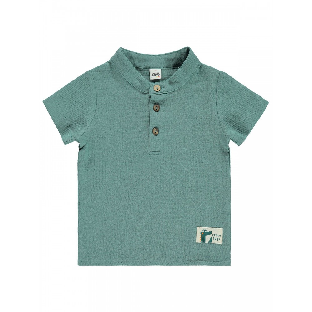 Civil Baby Boy Βρεφικό T-Shirt 6-18 Μηνών Πράσινο Νερού