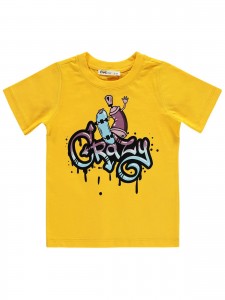 Civil Boys Παιδικό T-Shirt 2-5 Χρονών Μουσταρδί