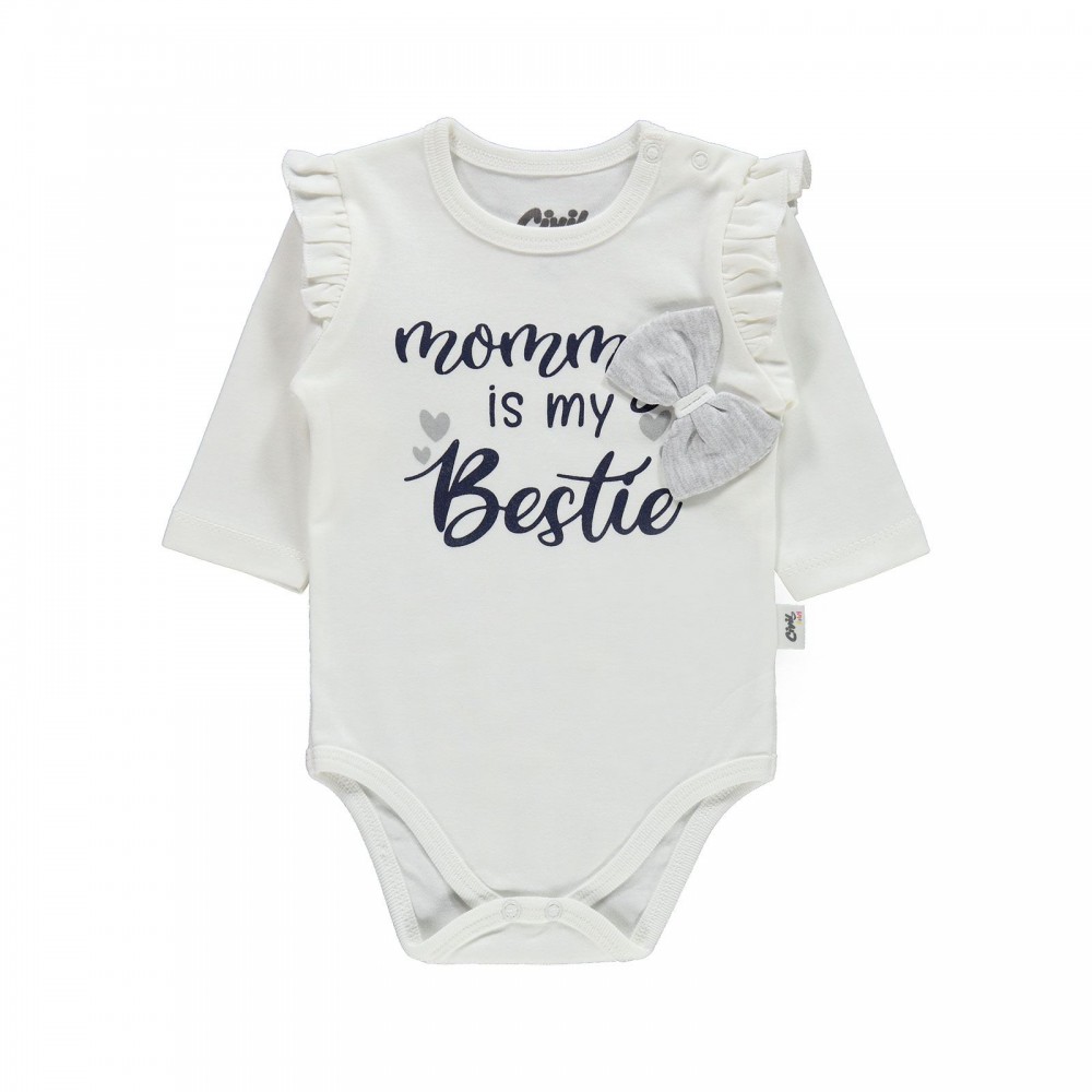 Civil Baby Girl Βρεφικό Σετ 3Τμχ 3-12 Μηνών Γκρι