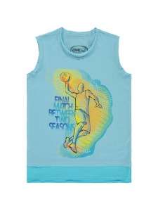 Civil Boys Παιδικό Αμάνικο T-Shirt 6-9 Χρονών Μπλε