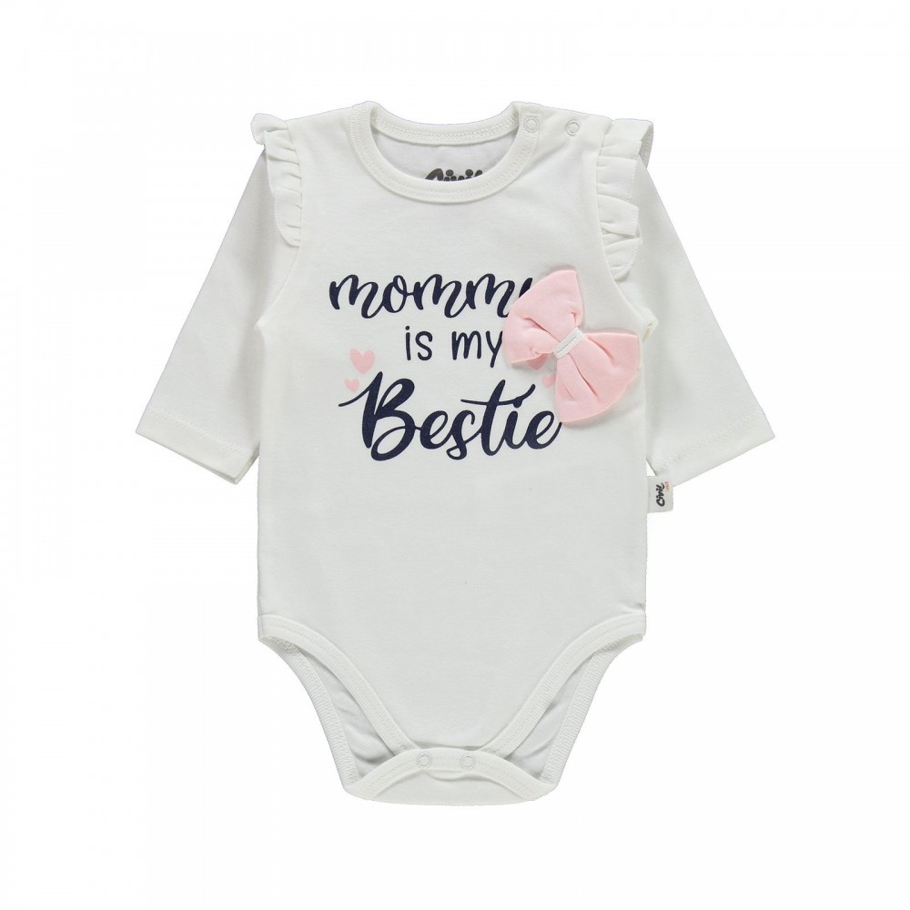 Civil Baby Girl Βρεφικό Σετ 3Τμχ 3-12 Μηνών Πούδρα