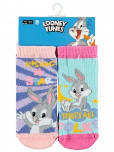 Bugs Bunny Girl Βρεφικό Σετ Κάλτσες 2Τμχ 0-24 Μηνών Μώβ