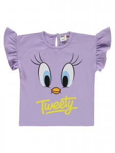 Tweety Baby Girl Βρεφικό T-Shirt 6-18 Μηνών Λιλά