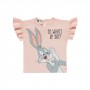 Bugs Bunny Baby Girl Βρεφικό T-Shirt 6-18 Μηνών Ανοιχτό Σομόν