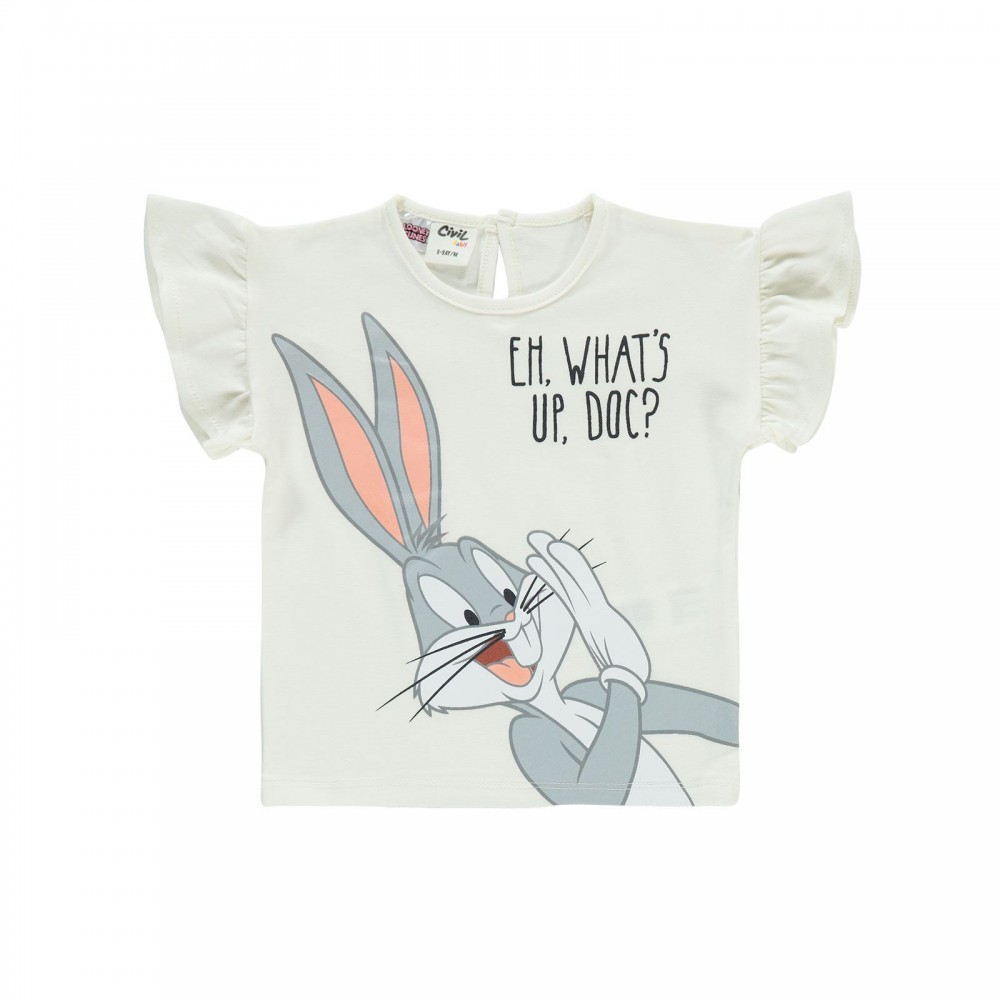 Bugs Bunny Baby Girl Βρεφικό T-Shirt 6-18 Μηνών Εκρού
