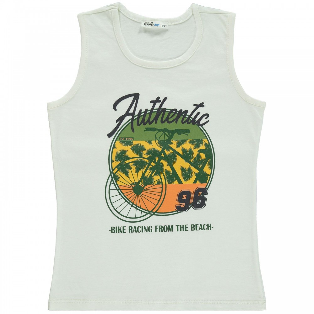 Civil Boys Παιδικό T-Shirt 6-9 Χρονών Εκρού