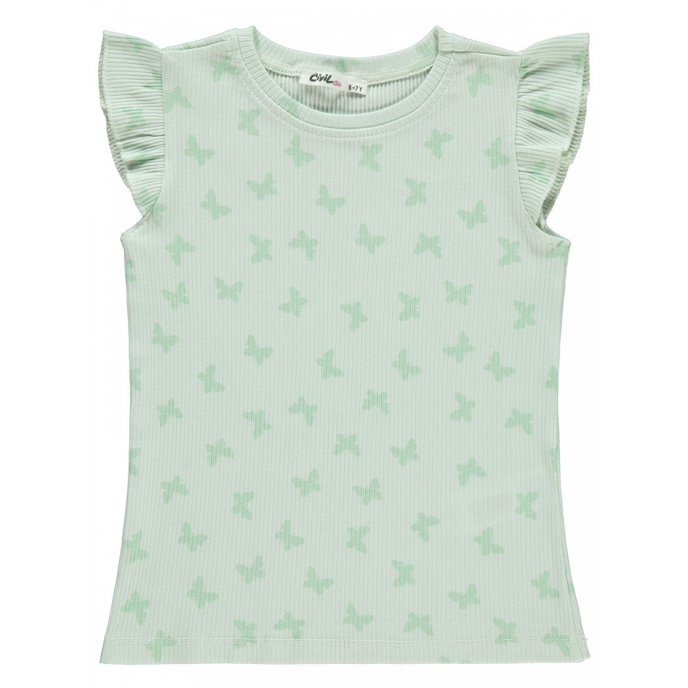 Civil Girls Παιδικό T-Shirt 6-9 Χρονών Πράσινο Μέντας