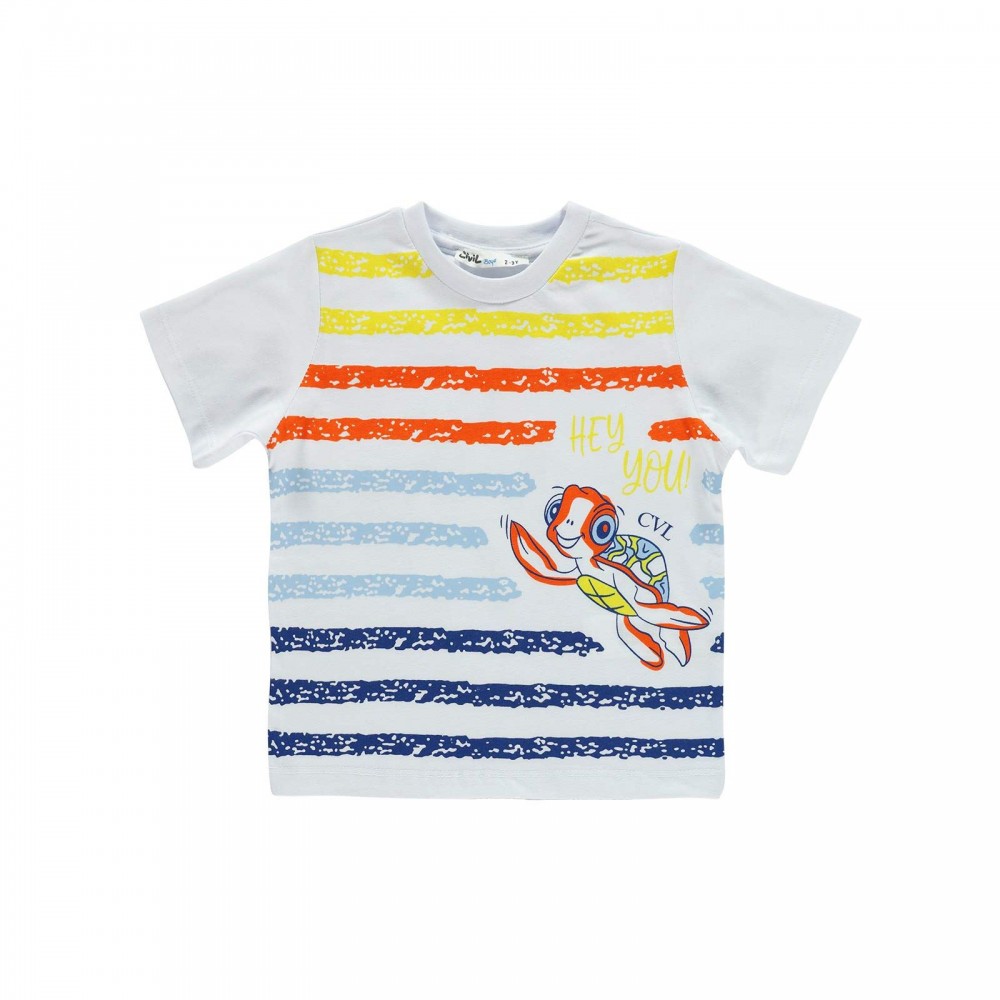 Civil Boys Παιδικό T-Shirt 2-5 Χρονών Λευκό
