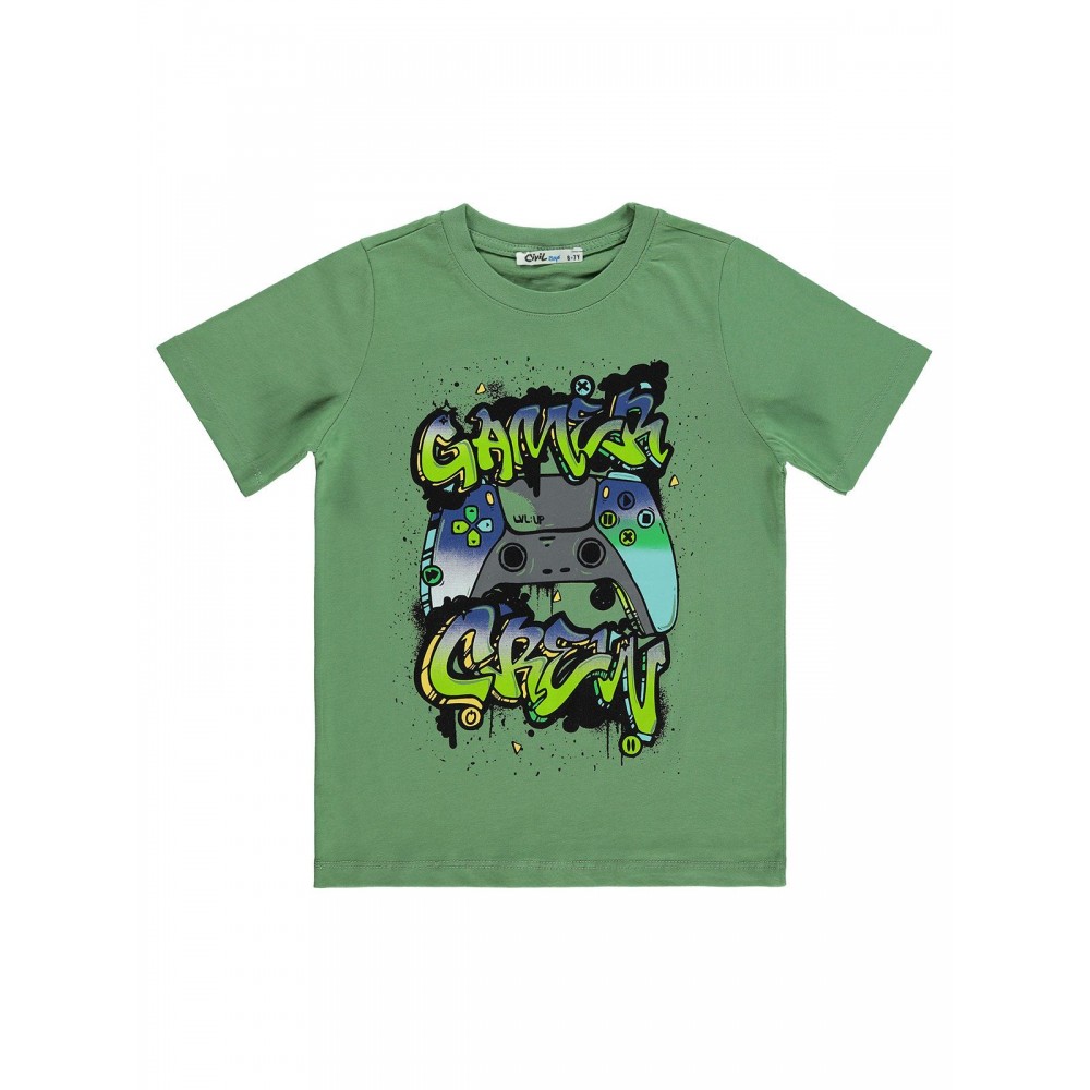 Civil Boys Παιδικό T-Shirt 6-9 Χρονών Χακί