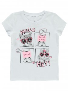 Civil Girls Παιδικό T-Shirt 2-5 Χρονών Λευκό