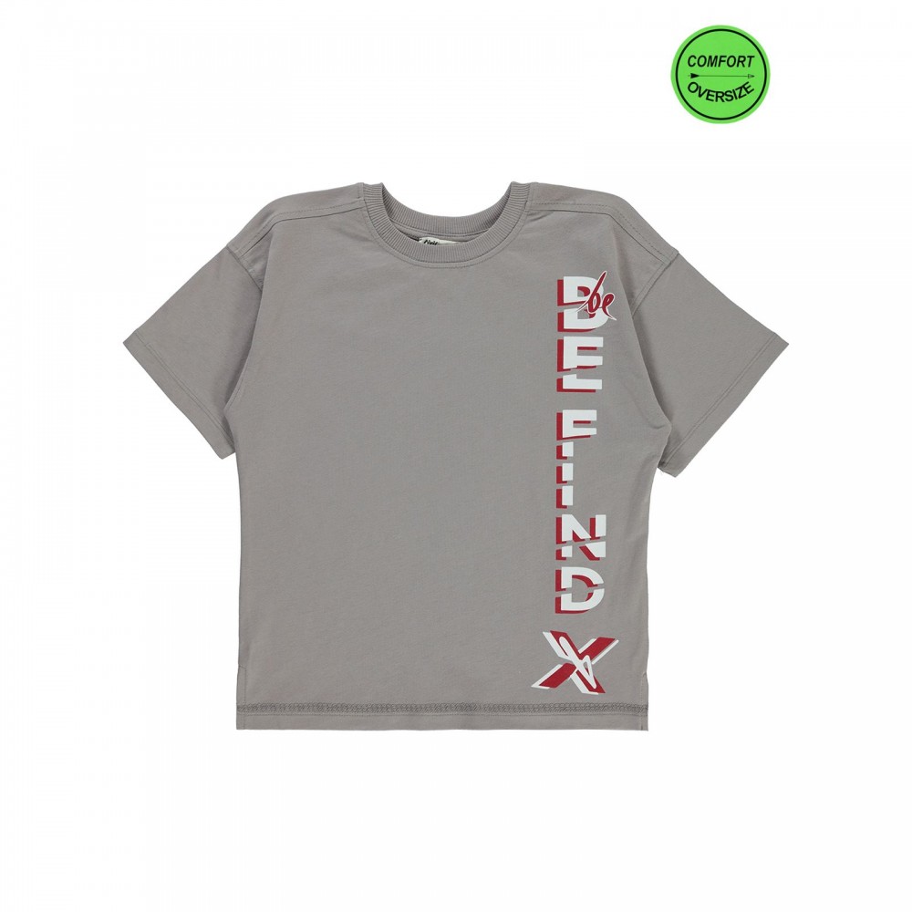 Civil Boys Παιδικό T-Shirt 6-9 Χρονών Γκρι