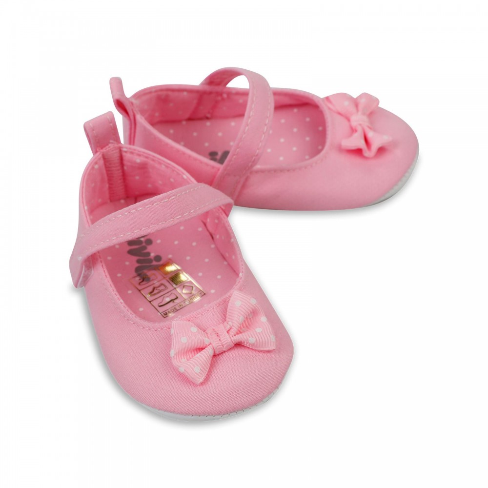 Civil Baby Girl Βρεφικό Παπούτσι Αγκαλιάς Νο 17-19 Ροζ