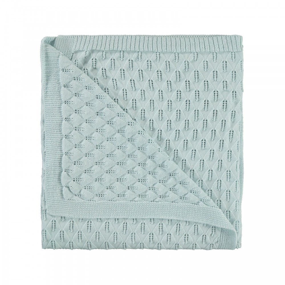 Aziz Baby Βρεφική Κουβέρτα 85x95 Cm Μπλε