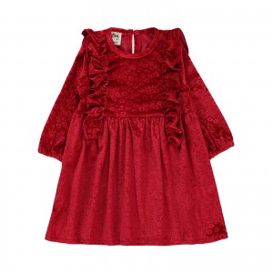 Civil Baby Girl Βρεφικό Φόρεμα 6-18 Μηνών Κόκκινο