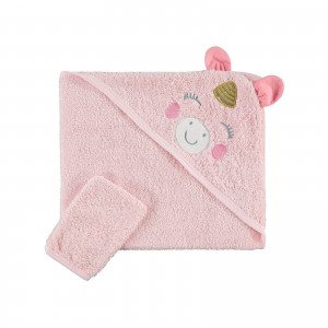 Civil Baby Girl Βρεφική Πετσέτα 80x75 Cm Ροζ